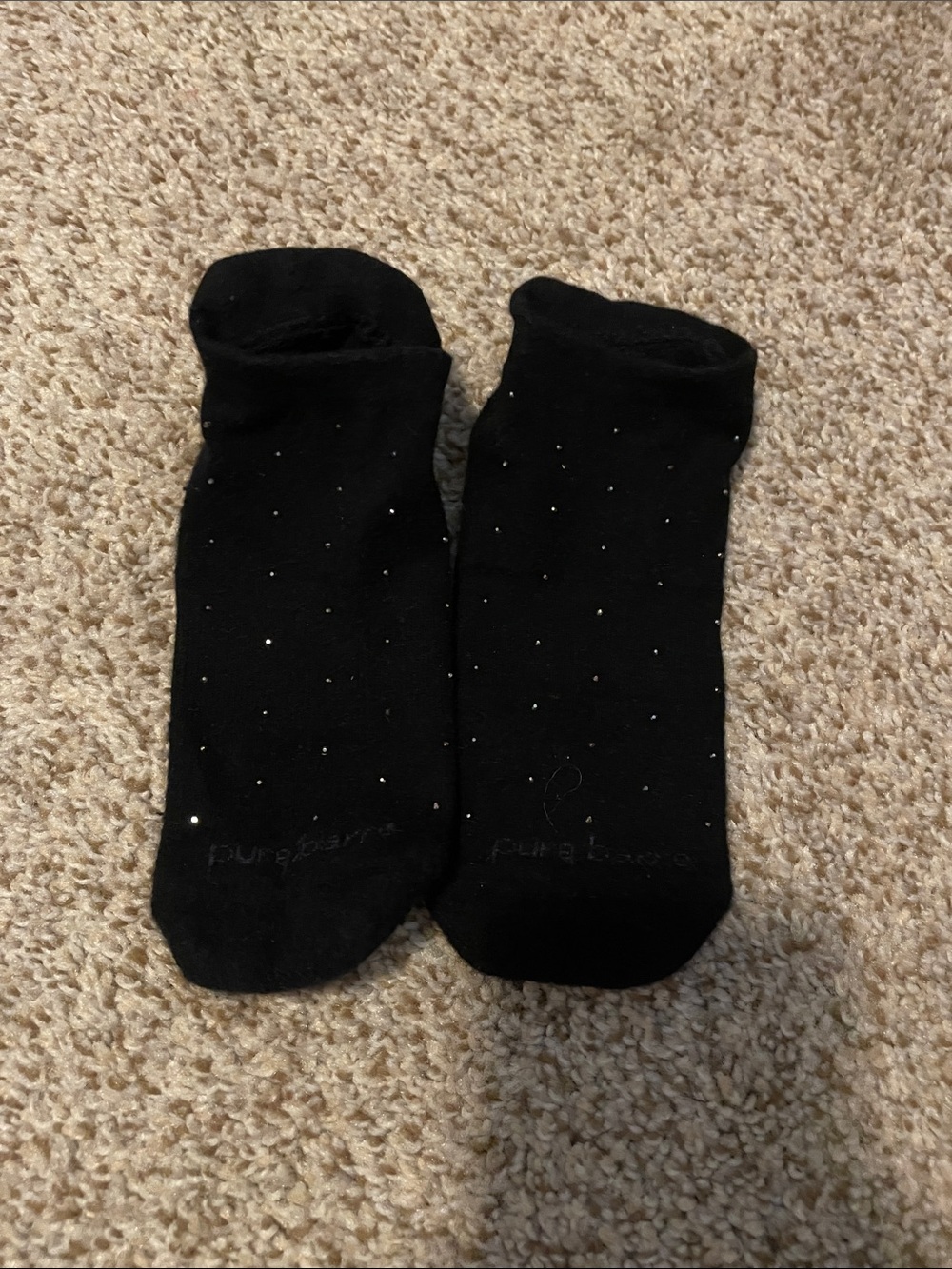 Pure Barre Black Grip No-Show Socks